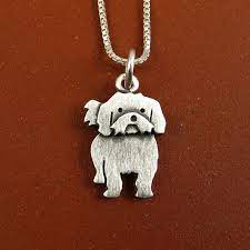 Tiny Shih Tzu Necklace By Stickmanjewelry On Etsy Animal Jewelry Pendant Shih Tzu