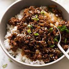 Asian Beef Bowls Super Quick Recipe Minced Beef Recipes Asian Beef Beef Bowls