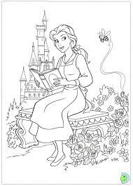Beautiful belle holds a flower. Belle Beauty The Beast Disney Coloring Pages Disney Princess Coloring Pages Disney Coloring Sheets
