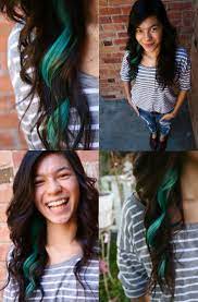 Love The One Color Streak Highlights Hair Color Streaks Hair Streaks Green Hair
