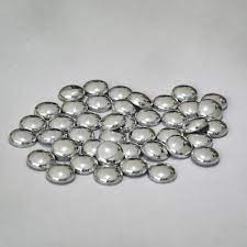 Metal Rhinestud Dome Round Iron On Hotfix Adhesive Diy Flat Back Studs Heat Transfer Rhinestone Motif Glossy Silver By Cwbcr Studded Flats Pyramid Studs Studs
