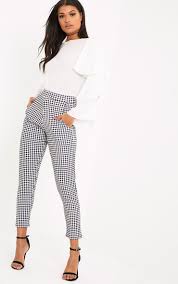 Sage Black Gingham Trousers Work Outfits Women 6th Form Outfits Pantsuits For Women