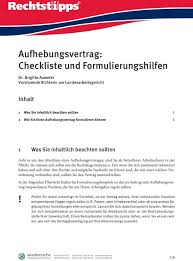Aufhebungsvertrag arbeitnehmer muster bitte um aufhebungsvertrag muster. Aufhebungsvertrag Checkliste Und Formulierungshilfen Pdf Free Download