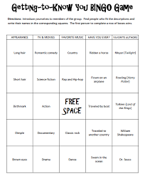 Getting To Know You Bingo Game Free Printable Icebreaker Getting To Know You 1st Day Of School Bingo Games Free