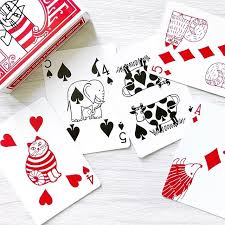 Clubs (♣), diamonds (♦), hearts (♥) and spades (♠). Loving The Face Cards Of Bicycle Lisa Larson Playingcards By Lisalarsonjp The Cute Artwork Is Incorporated Into The Pips What Cards Playing Cards U Thought