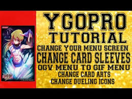 I might take requests if it is reasonable / interesting enough. Ygopro Tutorial How To Change Menu Screen Card Sleeves Icons Gif Main Menu Screen Etc Youtube