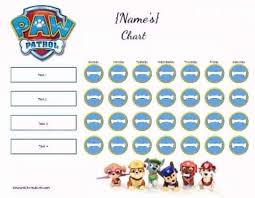 Free Customizable Paw Patrol Charts Instant Download