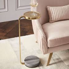Upholstered Base Storage Ottoman Large Drink Table Modern Side Table Table Furniture