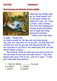 Free printable reading comprehension grade 3. Comprehension Online Pdf Worksheet For Grade 3