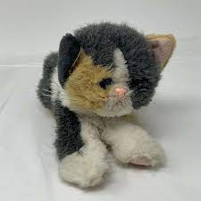 Tyco Kitty Kitty Kittens Patches Calico Plush Cat Stuffed Toy Purrs Vintage 7 Tyco Grey Stuffed Animals Kittens Bear Stuffed Animal