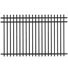Freedom Actual 4 89 Ft X 7 89 Ft Heavy Duty Providence Black Aluminum Decorative Metal Fence Panel Lowes Com In 2020 Metal Fence Panels Aluminum Fence Fence Panels