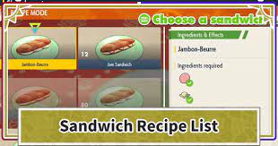 Pokemon Scarlet and Violet | Sandwich Recipes Guide - Ingredients &  Location | Pokemon SV - GameWith