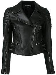 Tom Ford Zipped Biker Jacket Farfetch Leather Jackets Women Real Leather Jacket Leather Bomber Jacket