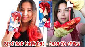 The permanent formula goes easy on locks and nourishes with grape seed, shea , and avocado oil, which penetrate deep into the hair.this conditioning action helps hair hold onto the color from root to tip, extending the life of the shade, leaving you with a rich, bold color. Red Hair Dyed At Home Using Schwarzkopf Live Red Pillar Box Youtube