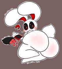ambiguous gender anthro ass big butt black sclera blush chikn  nuggit chips (food) doritos food hi res huge butt iscream (chikn nuggit)  lagomorph leporid lewdchuu (artist) lying mammal nude