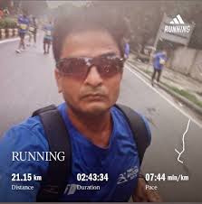 On Sunday I have finished my half marathon with in 2 hrs after 7 year.im  following the basis of running with planned way I would like to give thanks  to many people