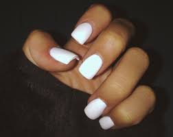 If you want to add some femininity and romance to your look, try these pink and white acrylic mani and begin a fresh chapter in your life. All White Acrylics Short Square Acrylic Nails White Gel Nails Gold Acrylic Nails