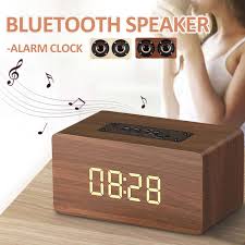 Hot promotions in alarm clock with mp3 player on aliexpress think how jealous you're friends will be when you tell them you got your alarm clock with mp3 player on aliexpress. Retro Wooden Wireless Bluetooth Speaker Led Digital Clock Display Multifunction Alarm Clock Speaker Mic Mp3 Player Tf Fm Radio Amplifier Hi Fi Music Player Fm Radio Tf Usb Wish