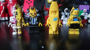 Bring the game to life! Custom Lego Peely Squad Fortnite Lego Agent Peely P 1000 Peely Bone And Peely Youtube