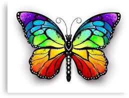 Rainbow Monarch Butterfly Butterflies Rainbow Butterfly Canvas Print By Blackmoon9 Butterfly Art Butterfly Drawing Butterfly Canvas