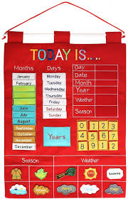 Details About Almas Designs Wall Hanging Today Is Red Kids Children Activity Educational Chart