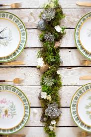 B Willow Designed Wedding Centerpiece Moss Table Runner With Loose Succule Wedding Floral Centerpieces Succulent Wedding Centerpieces Wedding Centerpieces Diy