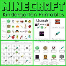 Minecraft Kindergarten Printables 1 1 1 1 Kindergarten Printables Kids Worksheets Printables Free Kindergarten Printables