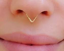 Sale Triangle Septum Ring Rose Gold Septum Ring Rose Gold Etsy Septum Nose Rings Septum Jewelry Septum Piercing