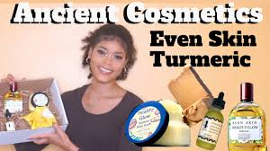 I Tried Ancient Cosmetics Even Skin Turmeric Products Youtube