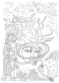 37+ underwater animals coloring pages for printing and coloring. Coloring Pages Sea Creatures Fish Snorkeling Recreation Aqua Seaweed Diving Snorkel Under Water Bubbles Water Mask Coral Depth Explore Undersea Immersion Vector Graphic Doodle Cartoon Design Drawing Sketch Drawn Print Nature