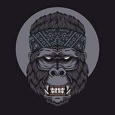 Gorilla Head Bandana Vector Illustration Angry Animal Ape Png And Vector With Transparent Background For Free Download Head Bandana Vector Illustration Illustration
