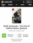 【朗報】Switch『NieR: Automata - The End of YoRHa Edition』メタスコア88点スタート！！！