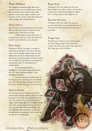 The Rune Warrior A Martial Combatant Trained To Harness Ancient Runic Magi Dungeons And Dragons Classes Dungeons And Dragons Homebrew D D Dungeons And Dragons