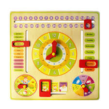 Details About Wooden Calendar Clock Date Weather Chart Baby Toddler Learn Toys Hot Sale Wt730