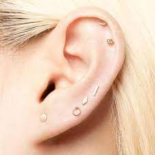 Circle Earrings Studs Bar Stud Earrings Tiny Stud Earrings