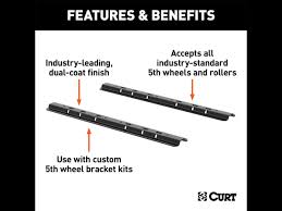 A good place to shop for 5th wheel trailer hitch parts is etrailer. Curt 16204 Industry Standard Carbide Black 5th Wheel Hitch Rails 16204 Sharptruck Com