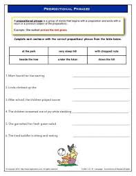Biglearners Prepositional Phrases Grammar Worksheets Common Core Aligned