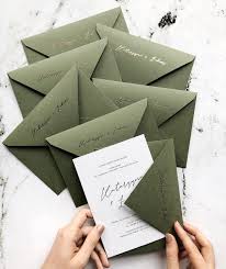 Minimalist Greenery Wedding Invitations With Gold Foil Envelopes Minimalist Invitation Greenery Wedding Invitations Fun Wedding Invitations