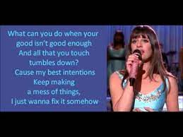 Glee Get It Right Lyrics Glee Lyrics Piece Of Music