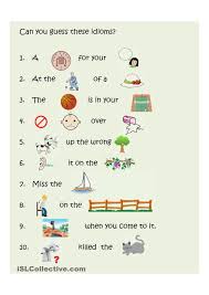 Guess English Idioms 2 English Idioms Idioms English Grammar Worksheets