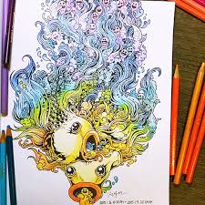Well, i'm in coloring world within worlds by kerby rosanes. Coloring Book For Adults Titled Doodle Invasion By Kerby Rosanes Bored Panda