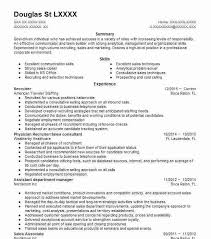 Enthusiastic, results oriented hr professional with extensive experience in planning and directing all areas of human resources that includes but is not limited to: Recruiter Resume Template For Samples Format Summary Examples Graphic Hudsonradc