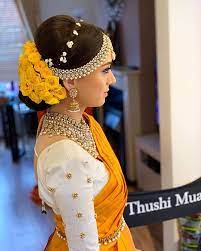 A Little Bit Of Sunshine In My Hair With Dainty Pearls To Pair Loving Elaxsha S Dainty Look Indian Bridal Hairstyles South Indian Bride Indian Bridal Fashion