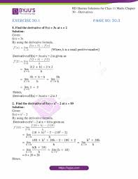 Try your best on this and finish it for homework. Rd Sharma Solutions For Class 11 Chapter 30 Derivatives Download Free Pdf Available