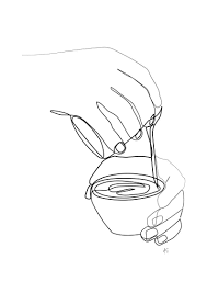 barista collection hand pouring milk foam into mug coffee cappuccino latte black and white one line art minimal art modern in 2021 coffee painting coffee illustration line art drawings