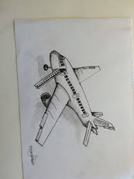 Aeroplane Sketch B W Drawing What I See Outside Animal Drawings Cool Drawings Drawings