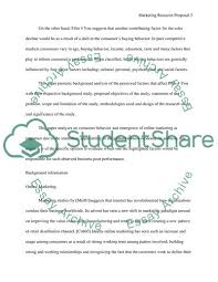 Background of a research paper is written with the intention of clarifying the importance and the necessity of the paper in the first place. Marketing Research Proposal For Film 4 You Dvd Rental Store Paper