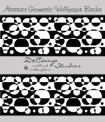 Black And White Wallpaper Border Designs Black White Abstract Geometric Wallpaper Border Wall Decals For Any Home Decorating Ideas Geometric Wallpaper Border Wallpaper Border Abstract Wallpaper Border