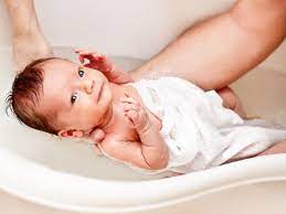 If you bathe your baby after a feeding, consider waiting for your baby's tummy to settle a bit first. How Long After Birth Should I Wait To Bathe My Baby