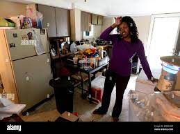 NO FILM, NO VIDEO, NO TV, NO DOCUMENTARY - Shamira Williams, 28 yrs.,  stands in the kitchen of her home in Wampee, SC, USA, on Tuesday, Oct. 6,  2015. Williams' home was